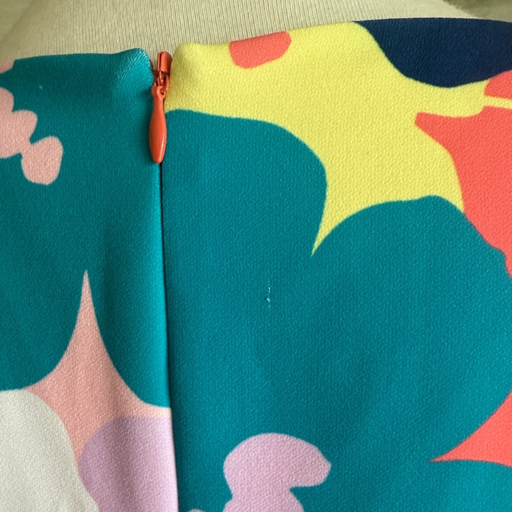 Trina Turk Lined Vibrant Bold Print Floral Dress - Multicolor Sz 14 - Picture 9 of 15
